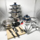 30 Pcs Stainless steel cookware set